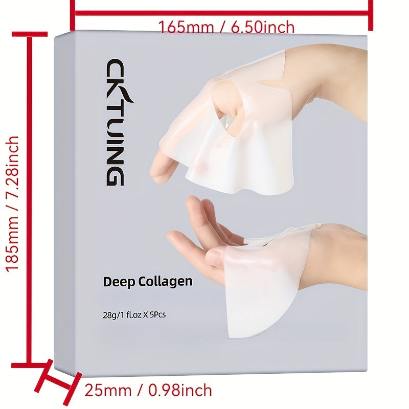 Deep Collagen Lifting Mask – 5-Piece Premium Set | Advanced Firming, Wrinkle Repair & Deep Hydration | Alcohol-Free, Hypoallergenic, Transparent Sheet Mask for All Skin Types