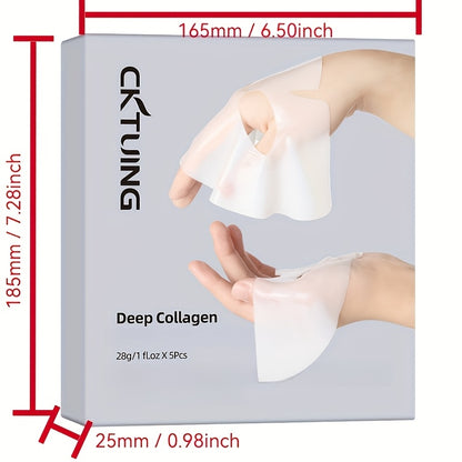 Deep Collagen Lifting Mask – 5-Piece Premium Set | Advanced Firming, Wrinkle Repair & Deep Hydration | Alcohol-Free, Hypoallergenic, Transparent Sheet Mask for All Skin Types