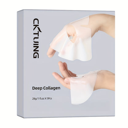 Deep Collagen Lifting Mask – 5-Piece Premium Set | Advanced Firming, Wrinkle Repair & Deep Hydration | Alcohol-Free, Hypoallergenic, Transparent Sheet Mask for All Skin Types