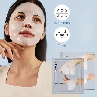 Deep Collagen Lifting Mask – 5-Piece Premium Set | Advanced Firming, Wrinkle Repair & Deep Hydration | Alcohol-Free, Hypoallergenic, Transparent Sheet Mask for All Skin Types